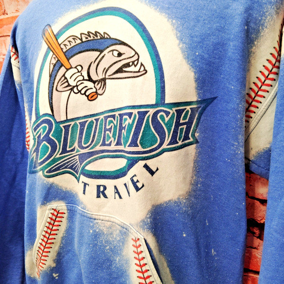 Bridgeport Bluefish Vintage SweatShirt Gildan Tag Size M Minor League Baseball - Picture 7 of 8